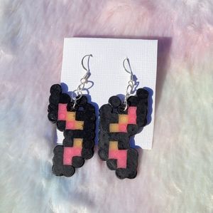Beautiful Butterfly Glow-in-the-dark with Black Outline Hanging Earrings